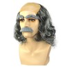 Felimoa Grandpa Wig, Bald Wig, Costume, Banquets, Events, Eyebrows, Beard