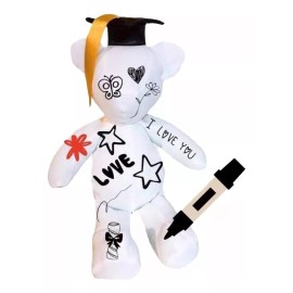 CB Peluche Oso Graduación Para Pintar 5 Pzs