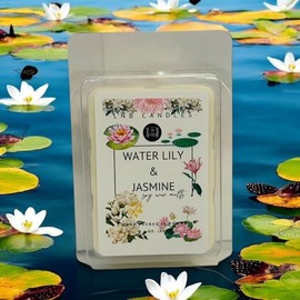3 PACK Jasmine and Water Lily Wax Melt Made In USA Fragrance Melts Tarts Luxury Premium Soy 3 2.4 ox Clean Ingredients Essential Oils Hand Poured Cubes Long Lasting Strong Scent Floral