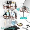 Moforoco Adhesive Corner Shower Caddy, 3 Pack Shower Organizer Shelf