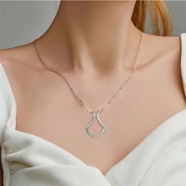 Ring Holder Necklace Magic Ring Holder Necklace for Wife Girlfriend Doctor Surgeon Nurse Gift Pendant,Silver Fan