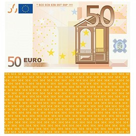 LYSCO 50 Euro Play Money – Reduced to 75% of the Original, Pack of 100