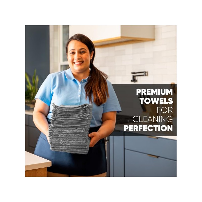 12" x 12" MW Pro Multi-Surface Microfiber Cleaning Cloths |