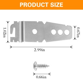 6 Packs 8269145 Dishwasher mounting bracket replacement parts with screws fit for Whirl-pool Kitchen-Aid,dishwasher clips replaces WP8269145 AP3039168 WP8269145VP