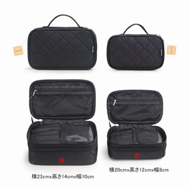 SURCHAR Makeup Box, Makeup Pouch, Cosmetic Bag, Travel Pouch, Professional Makeup Pouch, Double Layer, Computer Accessories Organization, Travel Kit Pack, Storage Pouch for Small Items, Dresser