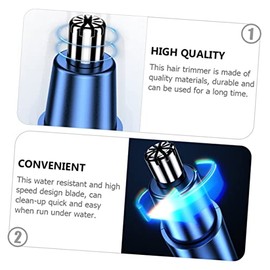 1 Set Electric Nasal Hair Trimmer Eyebrow Razor Precision Detail Trimmer for Nose Ears and Facial Hair Smooth Removal with Rotating Blades Grooming Tool