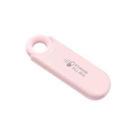 U-Shaped Pill Box Organiser, Daily Pill Container Organizer 3 Compartments, Small Portable Pill Case for Travel Pocket Purse, Compact EDC Pill Holder (Pink)