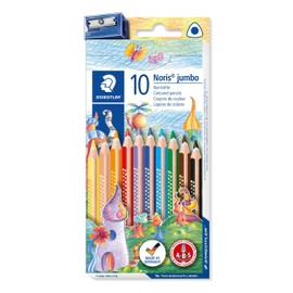 Staedtler Jumbo Colored Pencils, 4mm. Box of 10 (128NC10)