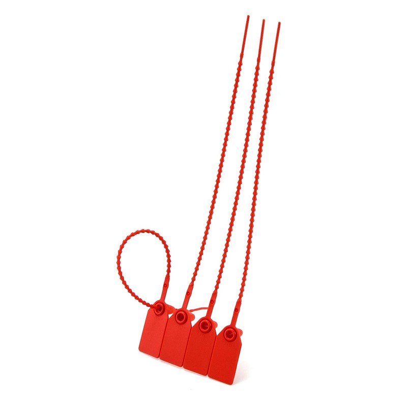 QWORK Plastic Tamper Seals, 100Pcs Tamper Self-Locking Security Zip Tie,