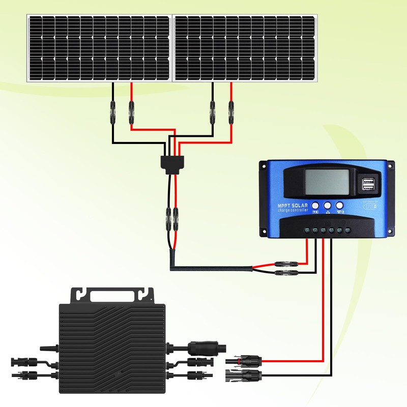 JXMXRPV 2 Pack Solar Connectors for 4 Solar Panels,Tool-Free Solar