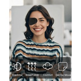 THSIREE 45 Pcs Adhesive Eye Patches for Adults, Medical Eye Patch Disposable Breathable Eyepatch for Amblyopia Lazy Eye Latex Free Adhesive Bandages for Adults, Black Regular Size 3.3×2.3 inches