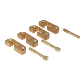 Gedotec Radiator Flap Fitting Brass Frame Fitting for Radiator Covers | Sturdy Radiator Fitting Brass-Coloured Stove Varnished | 1 Set - Swivel Fittings for Radiator Covers