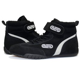 PROFOX Classic Auto Racing Shoes Boots Black SFI 3.3/5 (Black, 12.5)