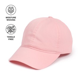 Ponyflo Womens Ponytail Baseball Cap - Ponytail Hats for Women - Womens Ball Cap - High Ponytail Hats for Women - Womens Hat with Ponytail Hole - Womens Ponytail Hat - Womens Baseball Cap - Pink