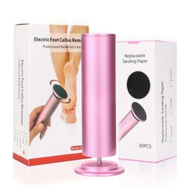 Electric Callus Remover for Feet - Professional Pedicure Tool for Dead, Dry, Crack Skin Calluses! Featuring Speed Regulation and 60pcs Replacement Sandpaper.