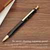 MCNTEIK Black Click Pen With 24K Gold Finish, Fine lacquer