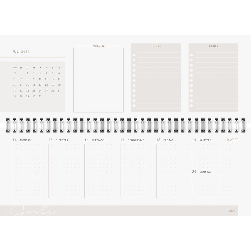 rido/idé Landscape appointment book Young Line (2025) "Cloudy Mountains", 2
