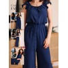 Dokotoo Jumpsuits for Womens 2025 Fall Ruffle Sleeves Cute Square