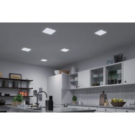 Paulmann 95380 Veluna VariFit LED panel recessed luminaire IP44 Warm white White Switch 215x215mm rect. incl. 1x14W Transparent Plastic 3000K