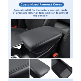 CDEFG Center Console Cover for 2023 2024 2025 Kia Sportage Accessories Armrest Cover Anti-Scratch Middle Console Pad Leather Armrest Protector