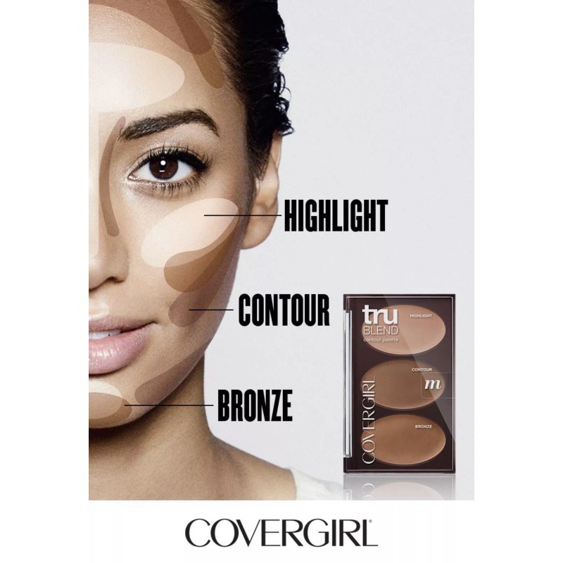 COVERGIRL TruBLEND Contour Palette, 0.28 Oz, Dark Highlight Contour Bronzer