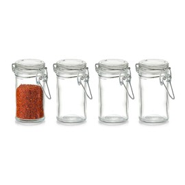 Zeller Spice Jars 4pcs. of Glass, 4.5 x 8.4 x 18 cm