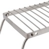Stainless Steel Adjustable Height Folding Camping Grate Thicker Camp Fire