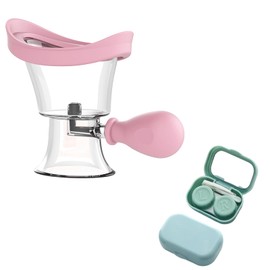 AITIME Eye Wash Cup, Portable Reusable Eye Cups for Eye Wash, Eye Rinse Cup, Silicon Manual Air Pressure Eyewash Cups Tool(Pink)