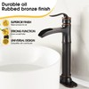 FRANSITON Tall Vessel Waterfall Faucet Bathroom Faucet Single Handle One