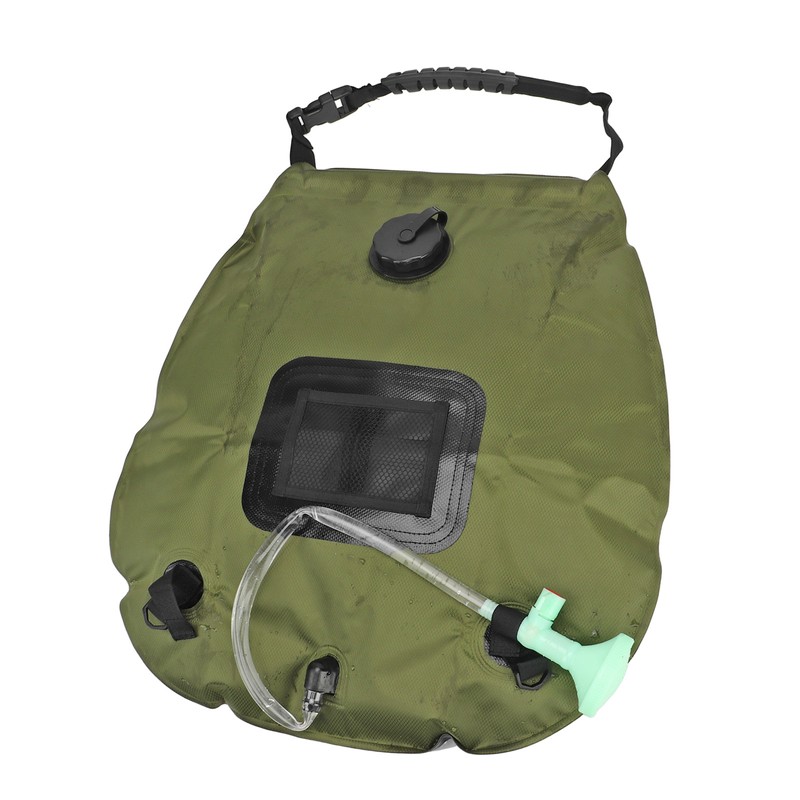 Green 20L Solar Heating Shower Bag Foldable PVC Folding Camping