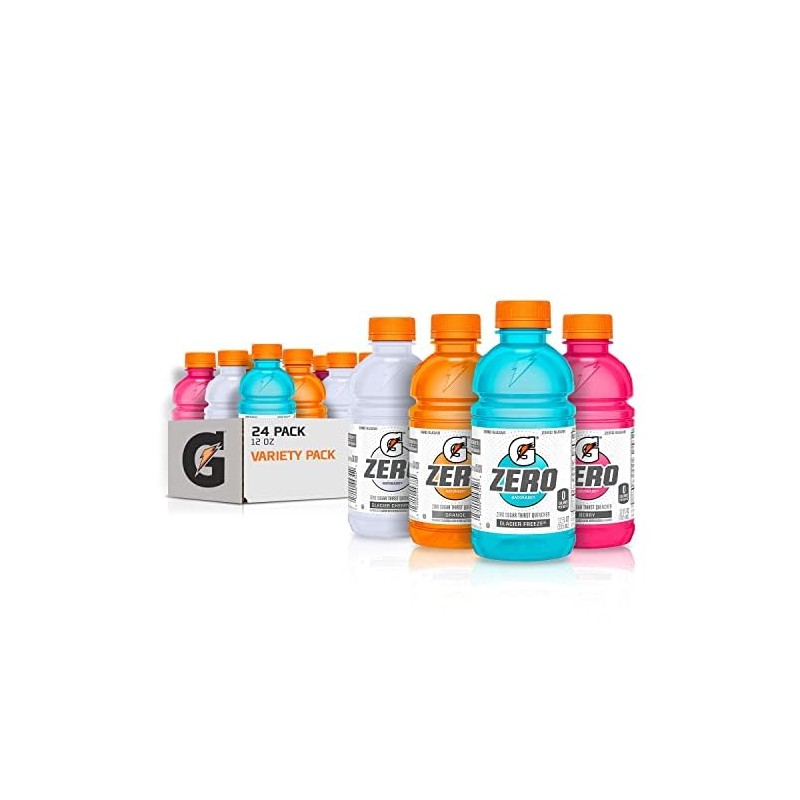 Gatorade Zero Sugar Thirst Quencher, Glacier Cherry Variety Pack, 12