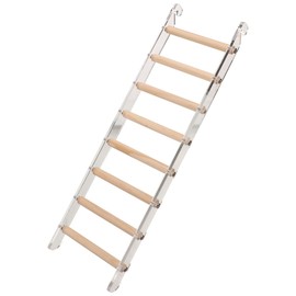 NOLITOY 8-Layer Acrylic Parrot Ladders, Cage Climbing Toys for Pet Parakeets Cockatoo and Lovebirds