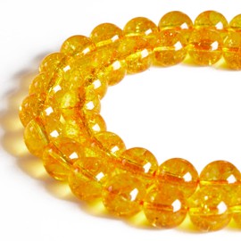60 abalorio de citrino de 6 mm, abalorio redondas sueltas para hacer joyas
