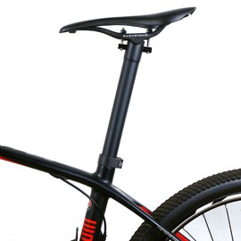 Bicycle Seatpost 300mm Ultralight 145±5g High Rigidity 27.2mm Lightweight Carbon Seat Post Matte Road Mountain Bike MTB Cyclocross Comfortable Travel Companion (27.2*300mm)