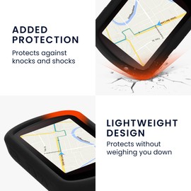 kwmobile Hülle kompatibel mit Garmin Edge 840 / Edge 540 - Silikon GPS Fahrrad Case Schutzhülle - in Schwarz