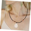 Outanaya White Teardrop Pendant Necklace Natural White Crystal Jewelry for