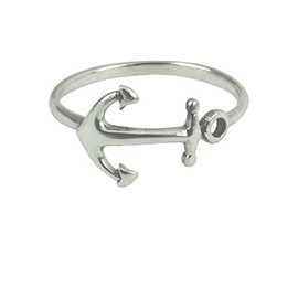 apop nyc 925 Sterling Silver Anchor Ring Size 6