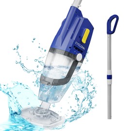 VINGLI Handheld Pool Vacuum,Swimming Pool Cleaner with Rechargeable Cordless Ideal for Above/In Ground Pool,Hot Tub and Spas (Blue&Grey)