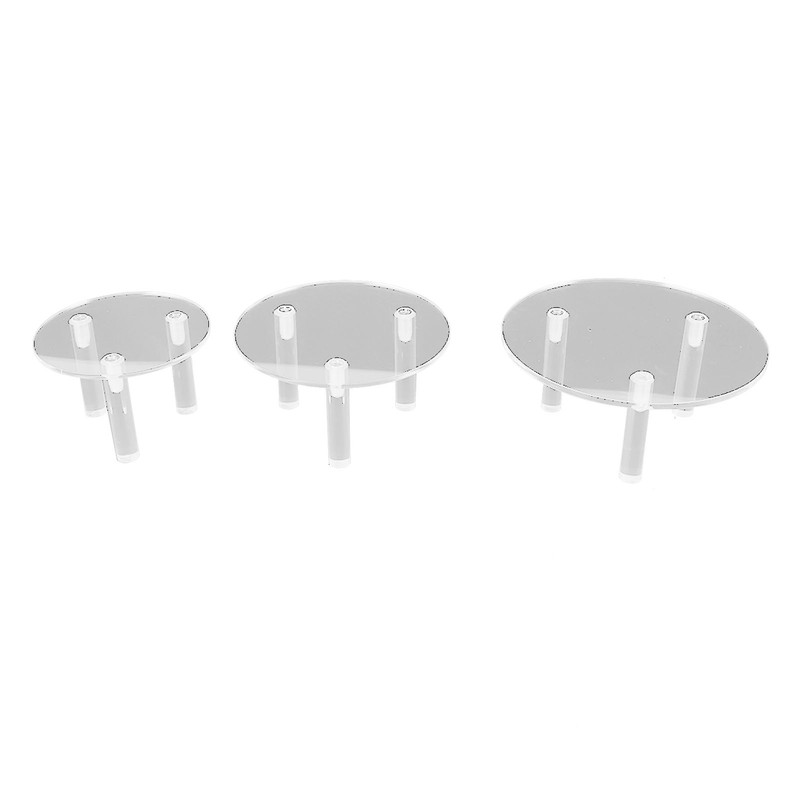 3 PCS Round Acrylic Display Stand Set Easy To Install