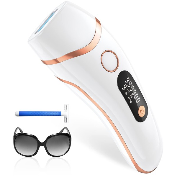IPL Devices Hair Removal Laser for Men and Women, 999,900 Light Pulses, 3 Functions HR/SC/RA and 9 Energy Levels, Painless Hair Removal for Body, Face, Bikini Area