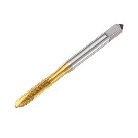 QUARKZMAN 10-32 UNF B2 Spiral Tip Tap, Screw Thread Cutting Tool, Titanium Coated 6542 High Speed Steel Machines Tap Tapping Bit