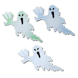 CoolHubcaps Reflective Scary Ghost Car Magnets - 3 Large