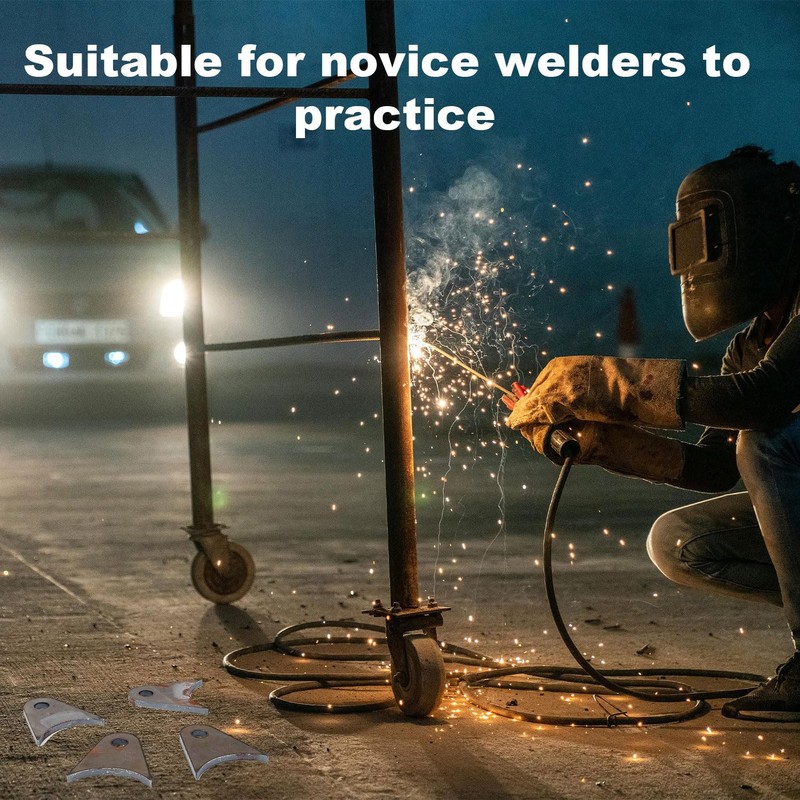 4pcs Weld On Tabs, Silver Weld On Shock Mounts Plate