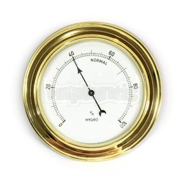 TFA Dostmann Analogue Hygrometer made of Brass Maritim, 44.1009, made in Germany, to monitor the humidity, brass