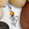 HENRYKA Octopus Necklace in 925 Sterling Silver and Baltic Amber