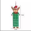 Unbranded Reindeer Advent Calendar Decoration 24 Day Pocket Christmas Gift