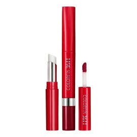 Labial Colorfix 36h Duo Tattoo - Larga Duración - Ésika Color Rojo Invencible