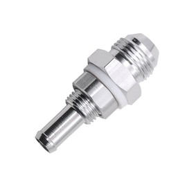DriSentri 8AN Straight to 3/8inch Hose Barb Double Fuel Pump Tank Fitting Bulkhead Adapter Fitting
