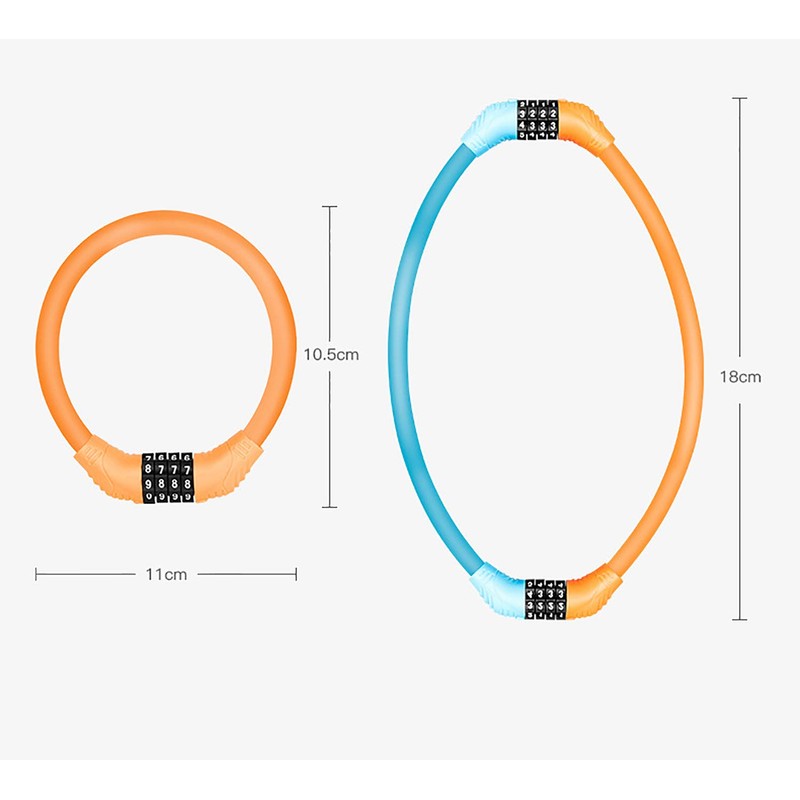 Jingming Bicycle Lock, Combination Code Lock, Mini Portable Can Be