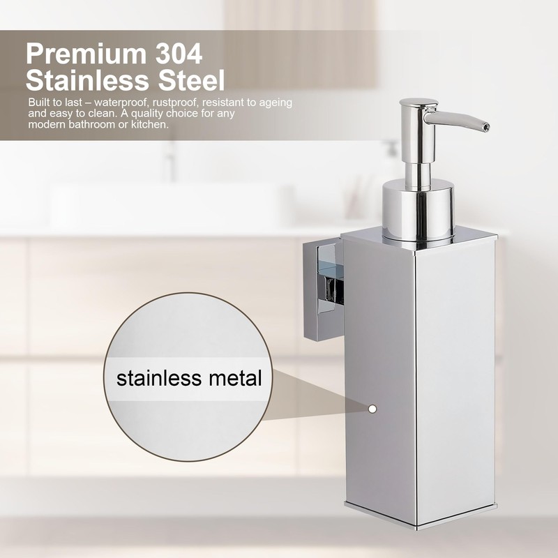 BGL Wall Mounted Soap Dispensers 2 Pack, 304 Stainless Steel